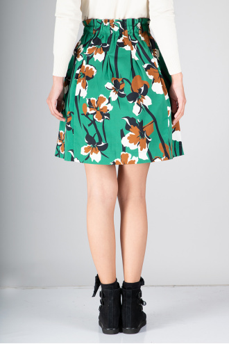 Памучна пола със стилизирани цветя