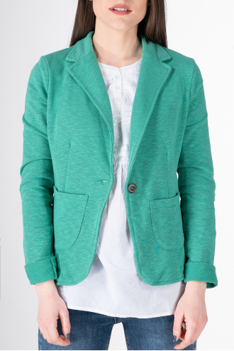 Дамско сако в зелен меланж