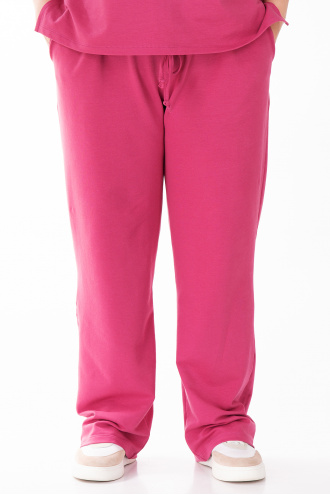 МАКСИ панталон в розово с връзка и ластик