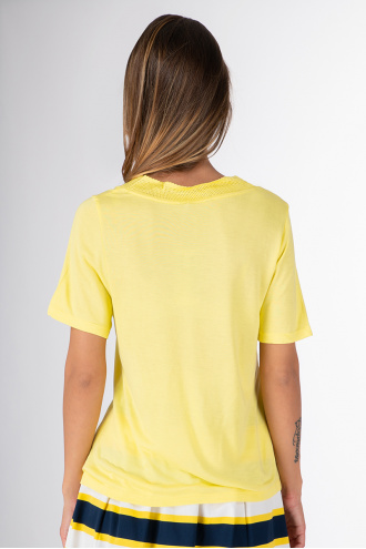 Дамска блуза от вискоза в жълто