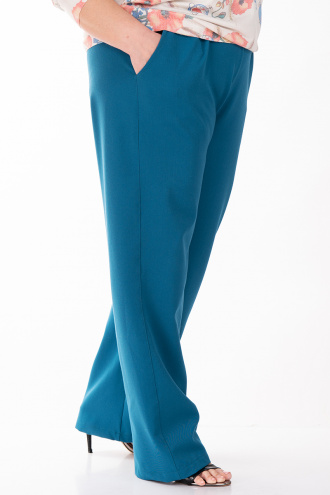 МАКСИ прав панталон в цвят син пертол