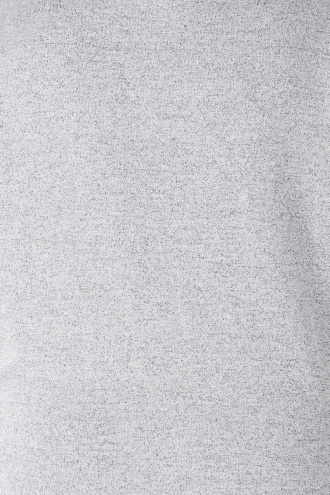 МАКСИ блуза в сиво от фино плетиво със сребрист надпис