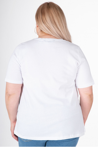 МАКСИ тениска в бяло със щампа дете
