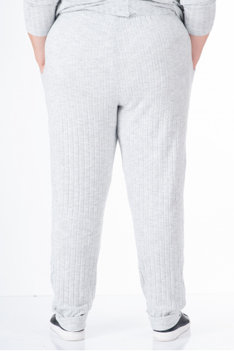МАКСИ панталон от фино плетиво в сиво