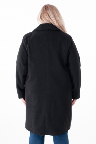 МАКСИ палто в черно с метален цип