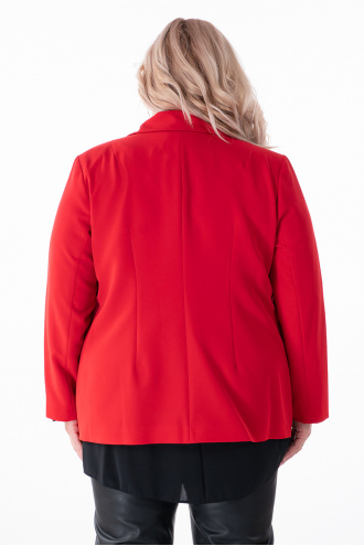 МАКСИ класическо сако в червено от фина материя