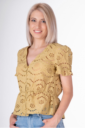 Дамска блуза с ластик в талията