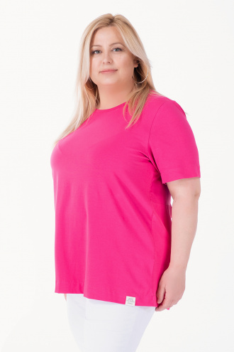 МАКСИ блуза в цикламено розово изчистен модел