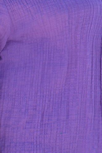 МАКСИ риза от фин памук в лилаво с намачкан ефект