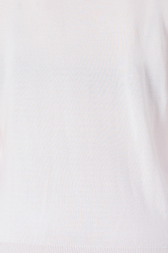 Дамски топ в бяло с от релефно фино плетиво