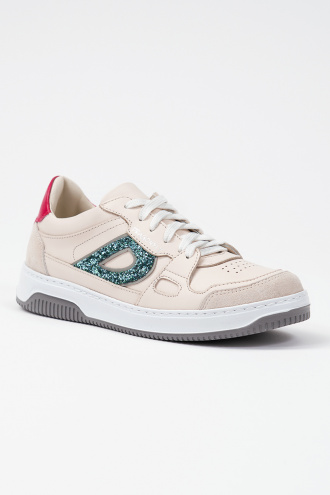 Tacenda Sneakers -Beige, Cyclamen and Mint