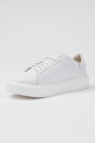 White Hi Classic Sneakers with Two Embroideries