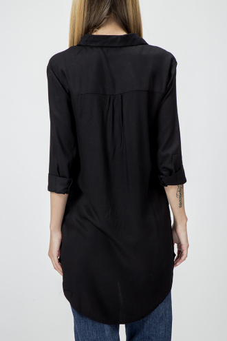 Дамска туника тип дълга риза в черно