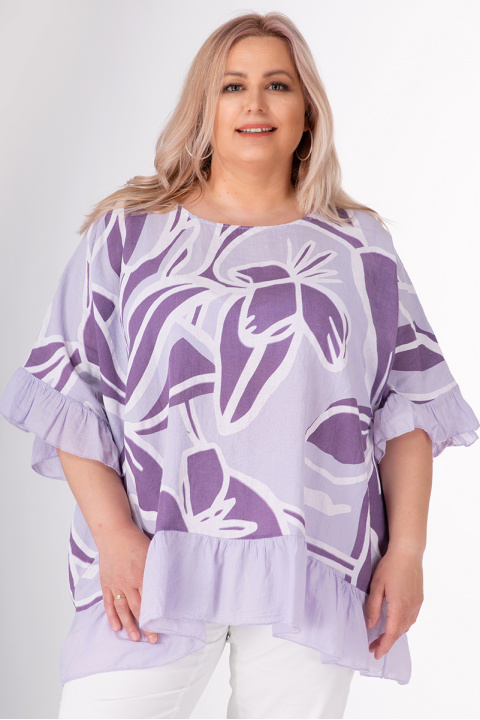 МАКСИ блуза с харбали в лилаво