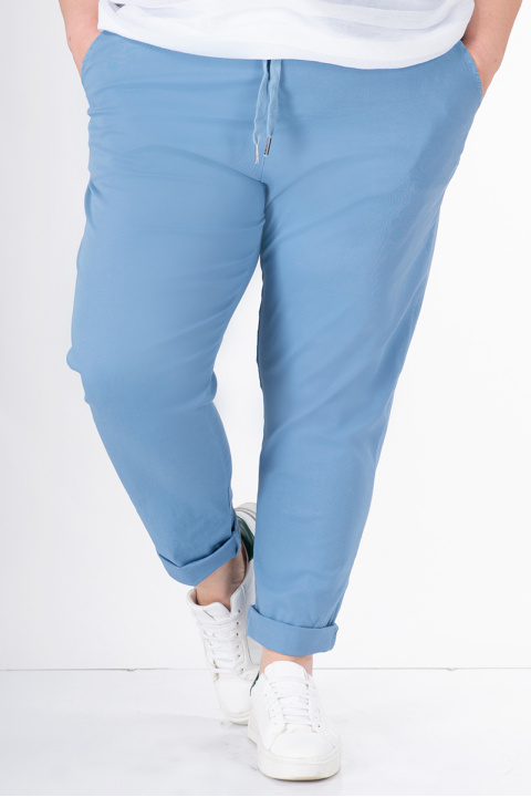 МАКСИ панталон в синьо с връзки