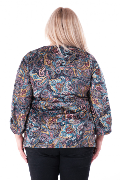 МАКСИ плюшена блуза с цветен флорален принт