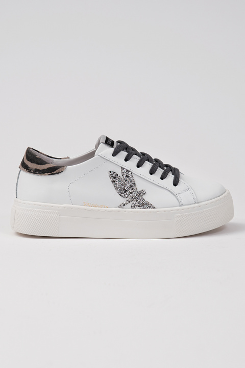 Hi Classic Sneakers- Silver Glitter and Zebra