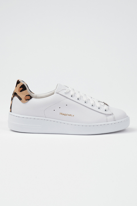 White Eunoia Sneakers with Pony Accent