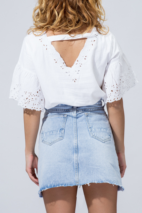 Пола от деним с висока талия