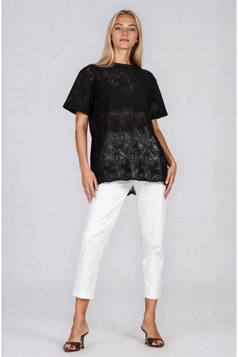Дамска дантелена туника в черно