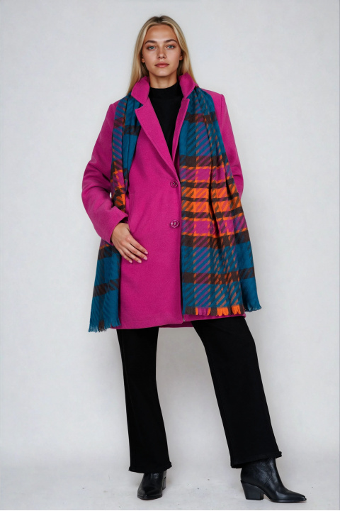 Дамски шал с цветни фигурални линии