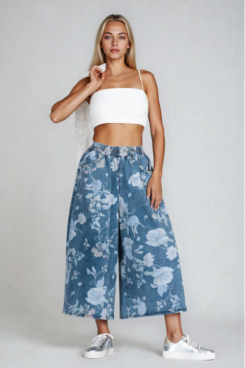 Дамски светлосини дънки 