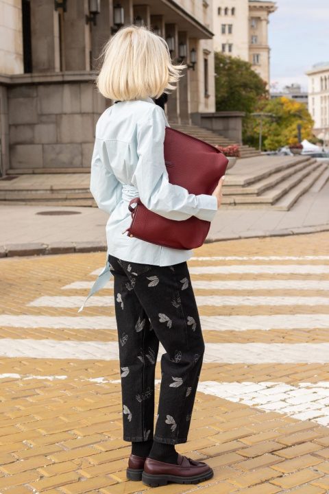 Дънки ''Dragonfly'' от памук в черен деним с щамповани водни кончета