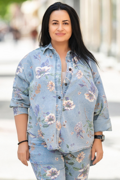 Макси дънково яке тип риза 