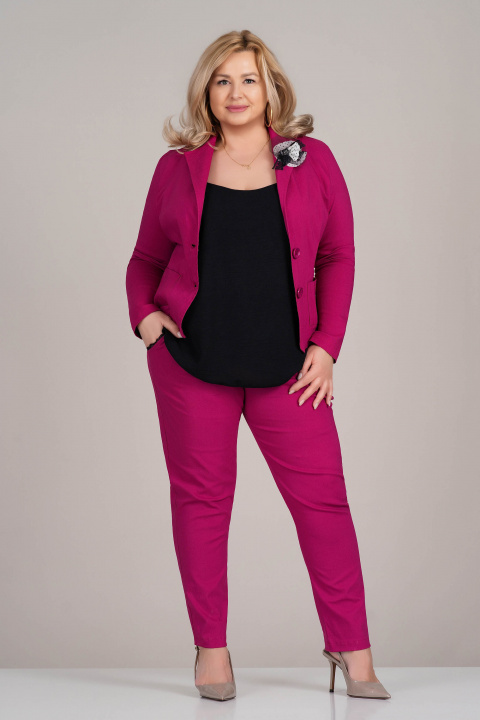 МАКСИ еластичен панталон в цикламено розово