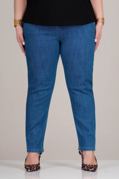 МАКСИ еластични дънки в класически син цвят