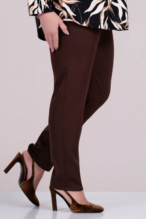 МАКСИ елегантен панталон в кафяво с права кройка