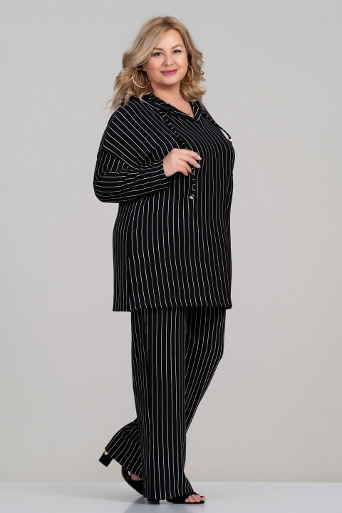 МАКСИ комплект в черно с принт светло райе