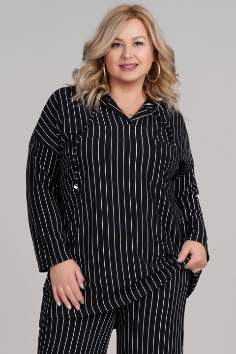 МАКСИ комплект в черно с принт светло райе