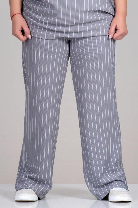 МАКСИ комплект в сиво с принт светло райе