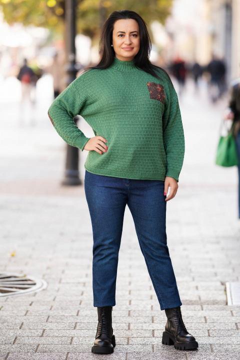 МАКСИ меки и еластични дънки в класически син цвят