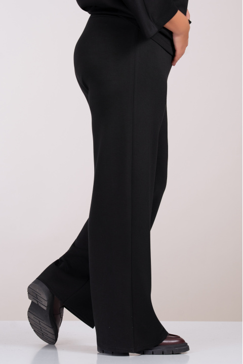 Макси панталон в черно от еластична материя с удобна талия