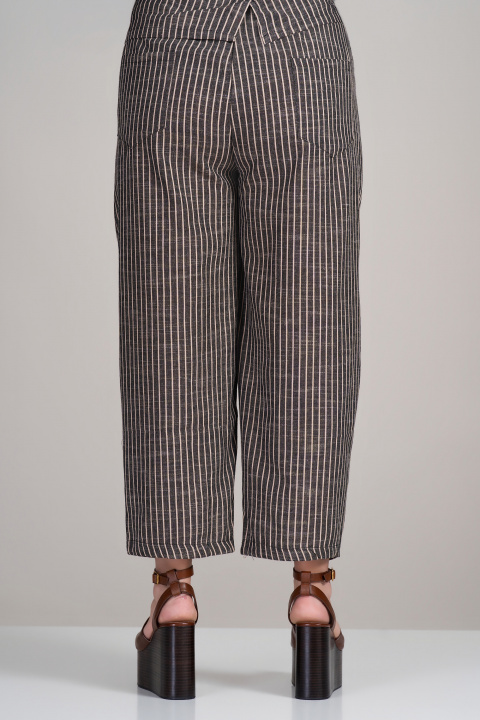 МАКСИ раиран комплект от сако и панталон в сиво