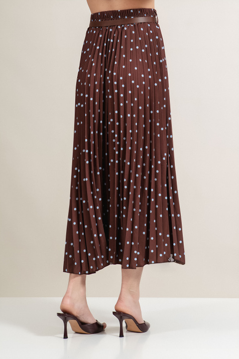 Пола тип солей в кафяво и принт сини точки