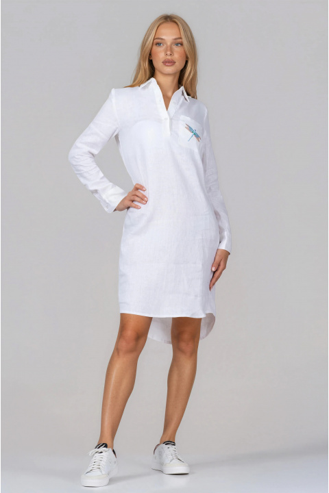 Рокля тип риза от лен 