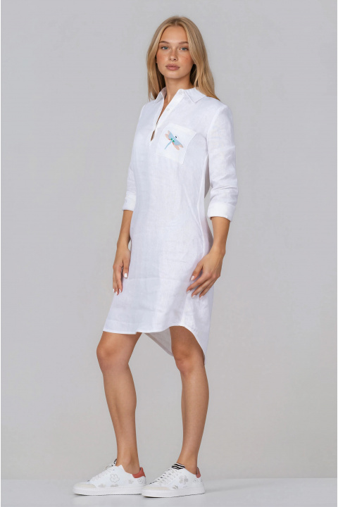 Рокля тип риза от лен 