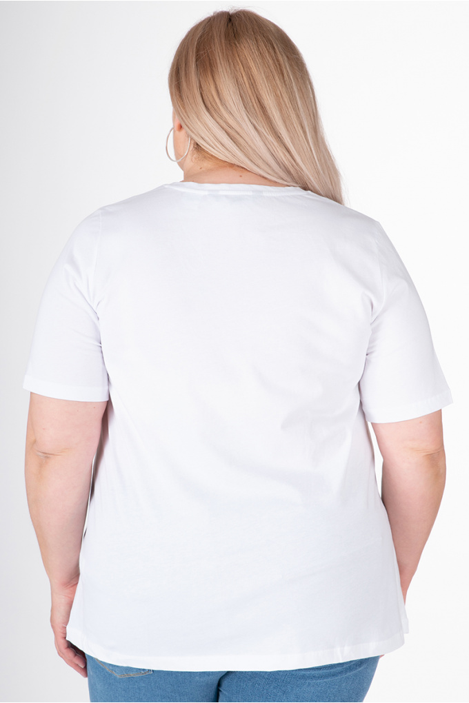 МАКСИ тениска в бяло със щампа дете