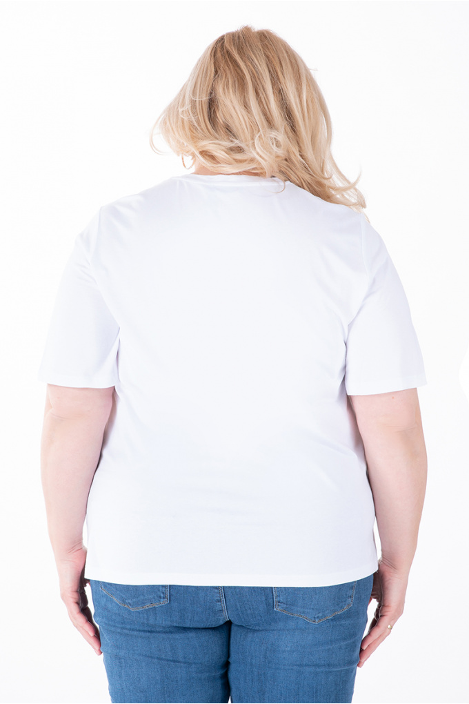 МАКСИ блуза в бяло със завързване в долната част
