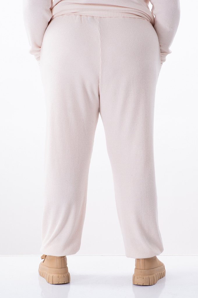 МАКСИ спортен панталон в бледо розово от рипсена материя