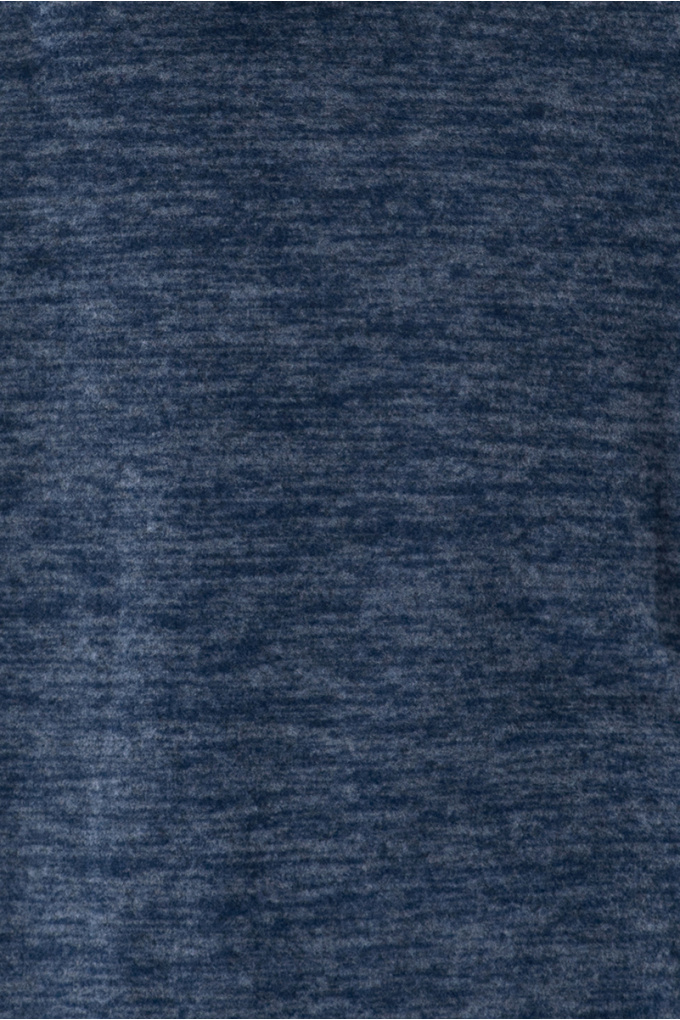 МАКСИ спортна блуза в син меланж с качулка и връзки
