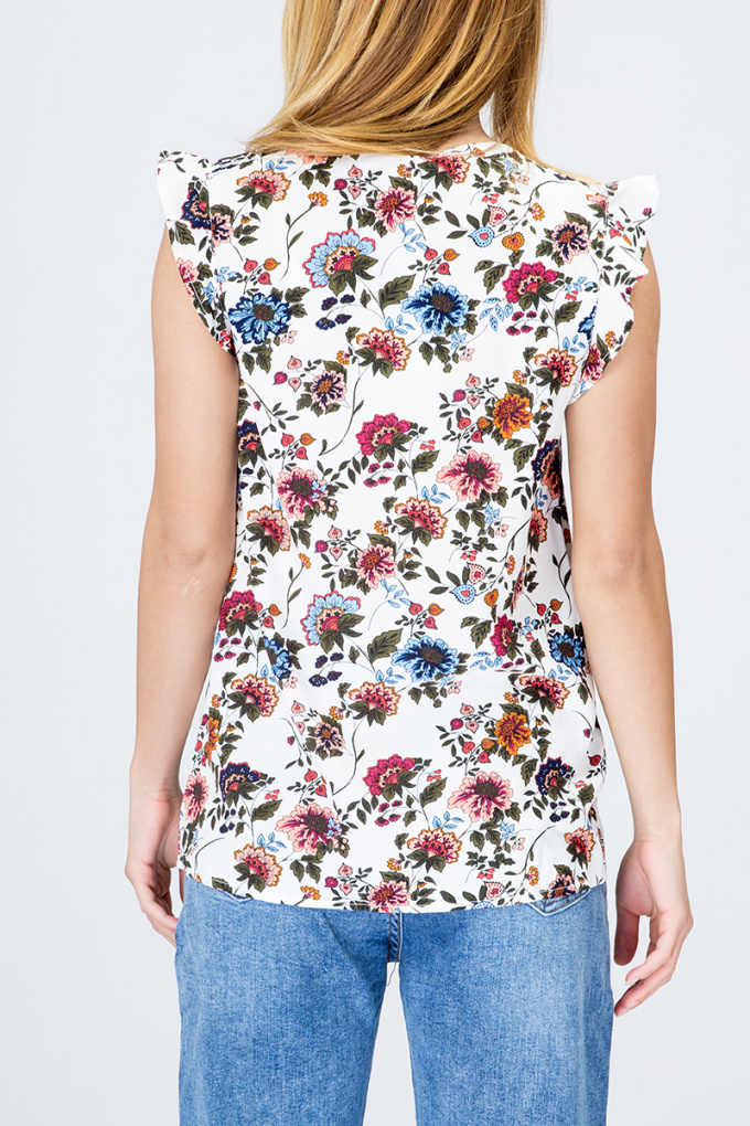Дамска блуза с десен стилизирани цветя