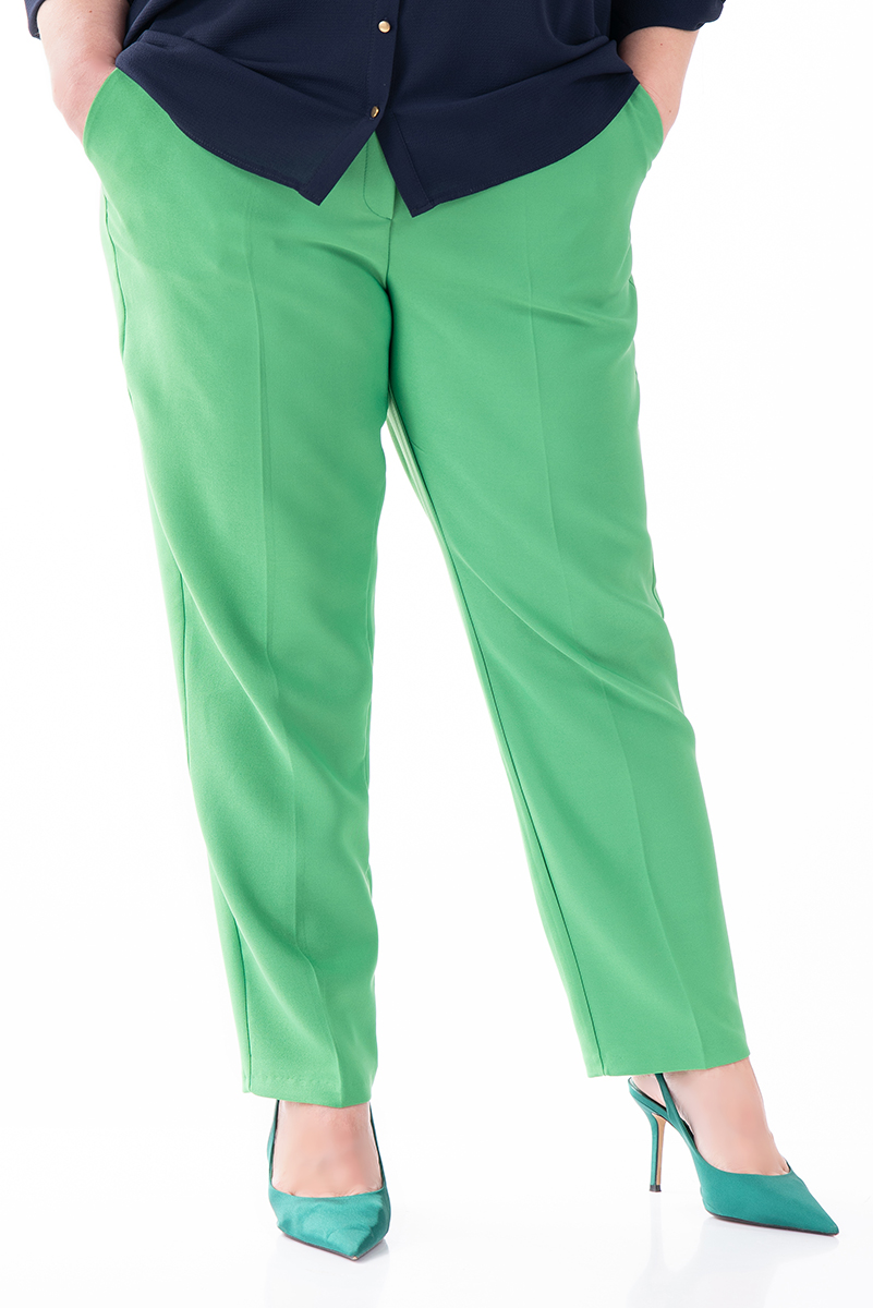 МАКСИ прав елегантен панталон в зелено