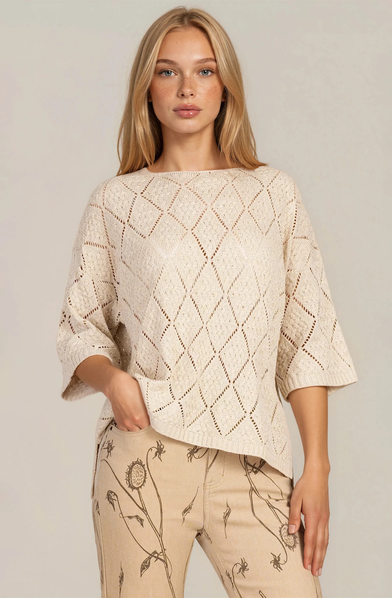 Дамска плетена блуза