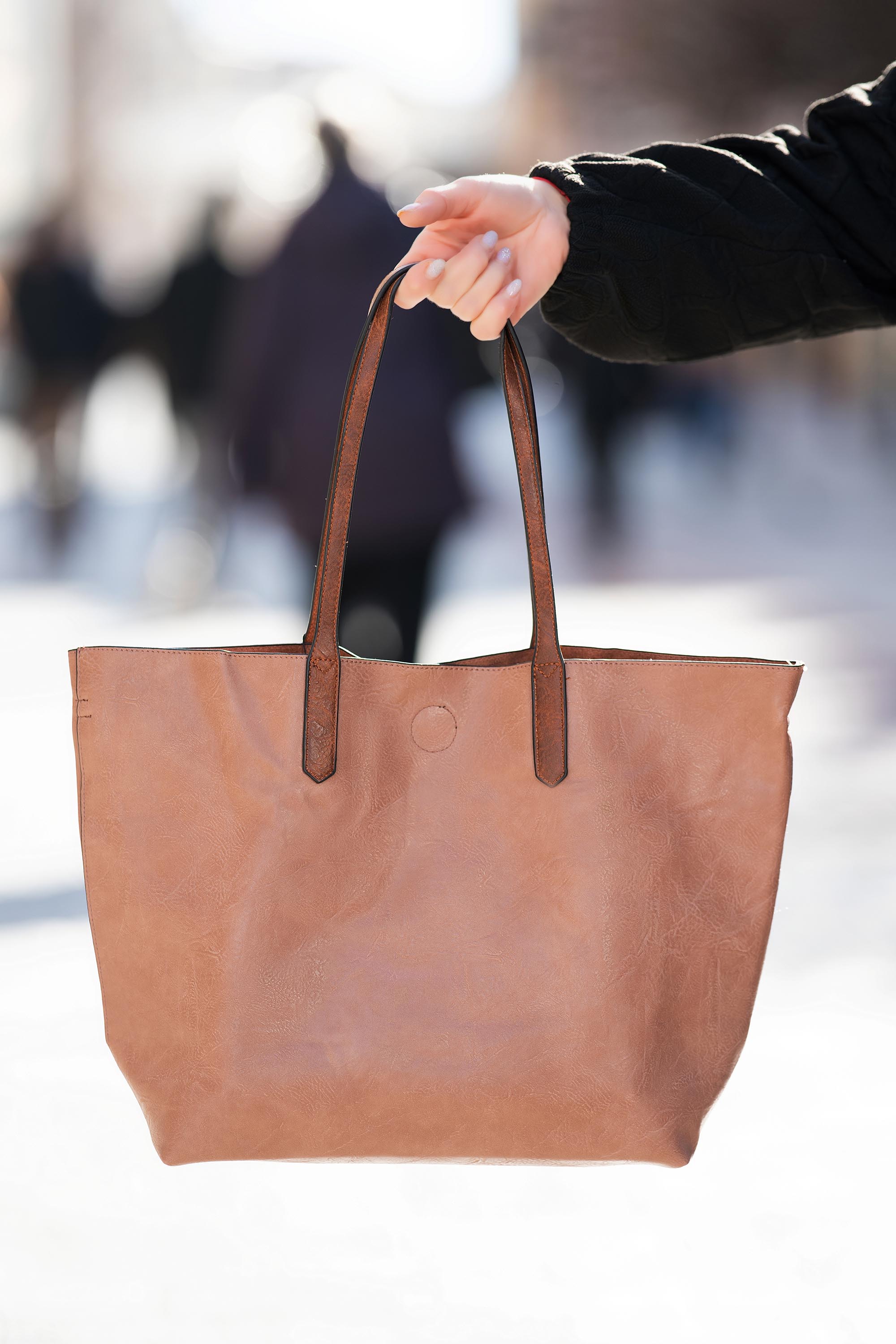 Голяма дамска чанта 3в1 в розово