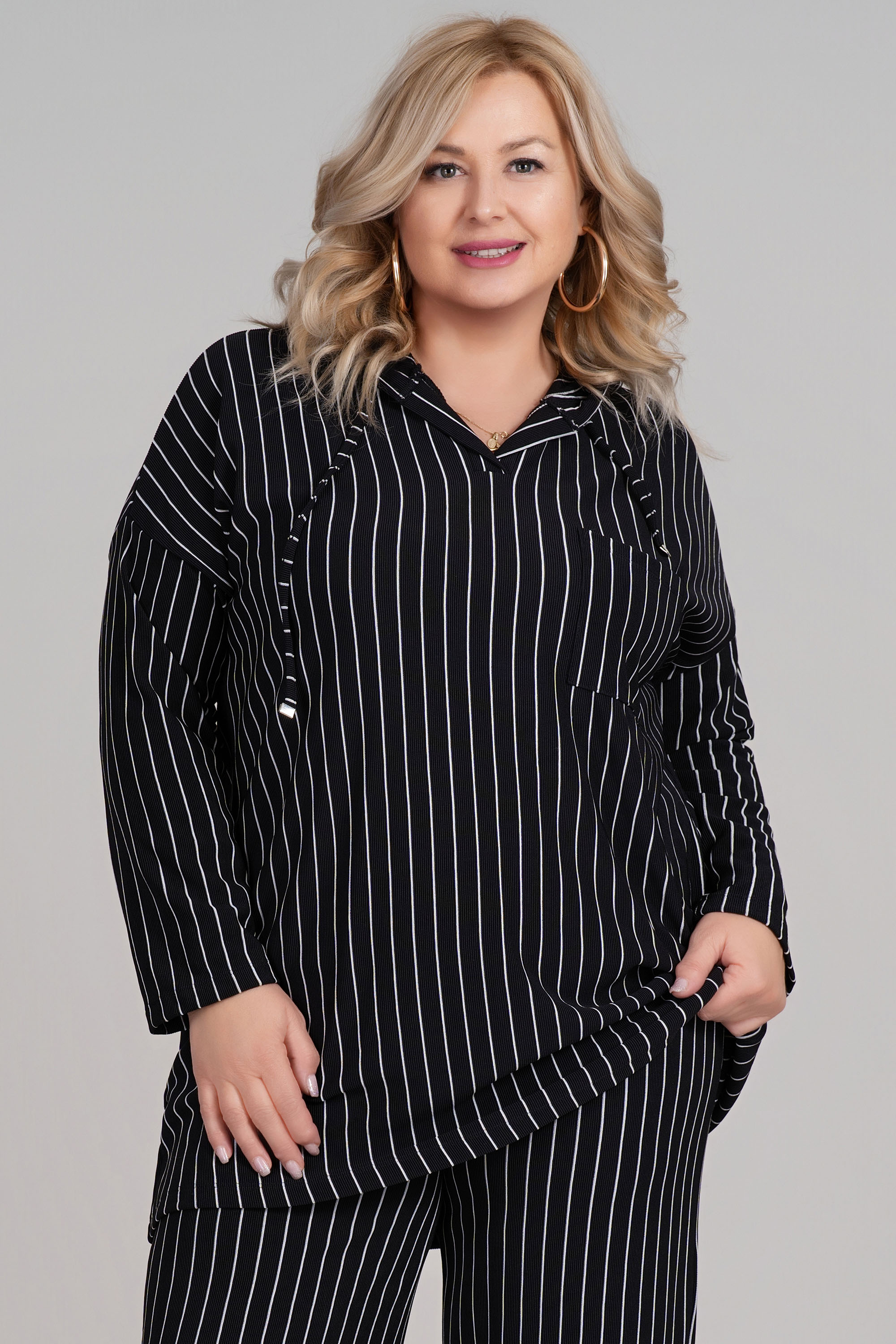 МАКСИ комплект в черно с принт светло райе