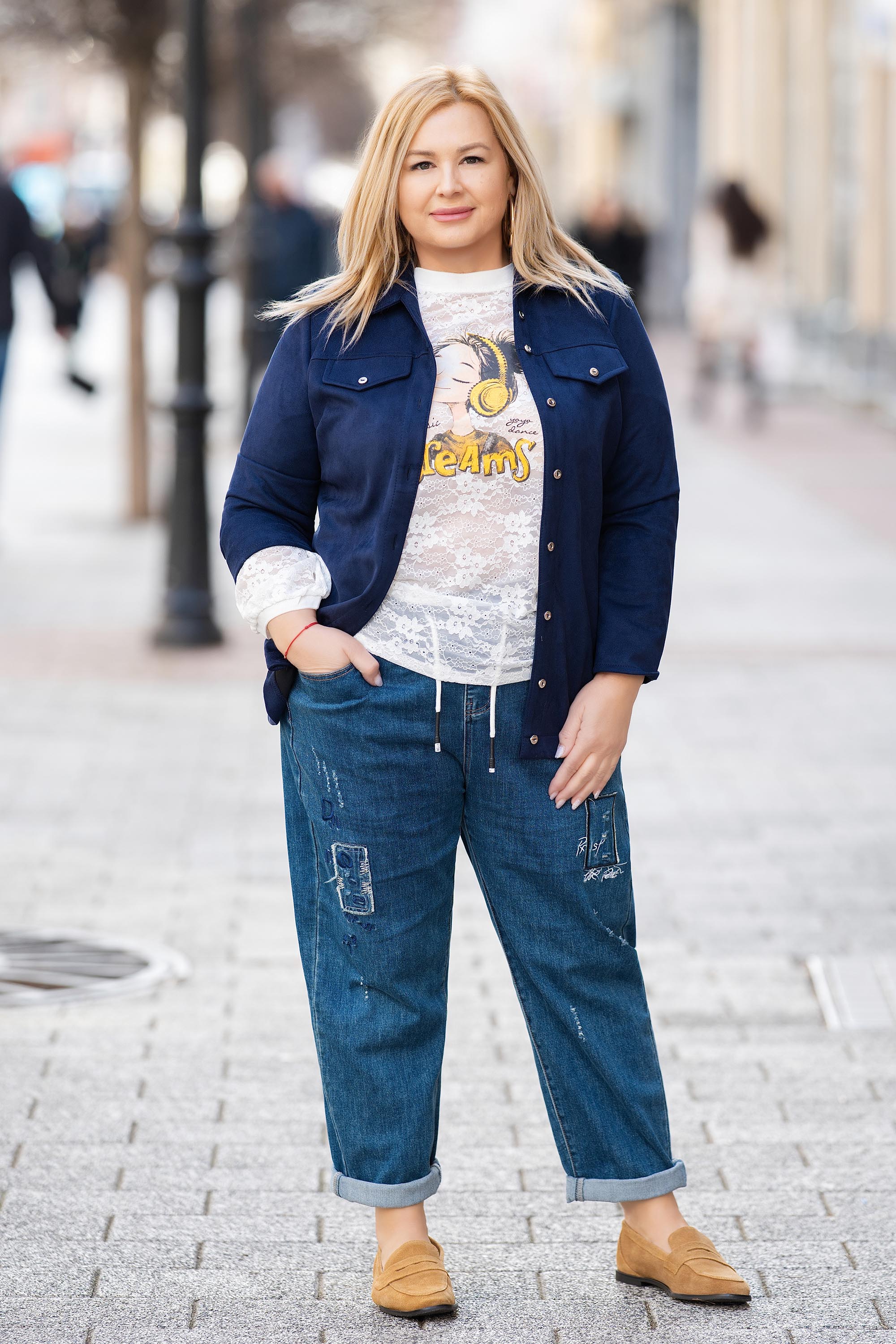 МАКСИ велурено яке тип риза в тъмносин цвят